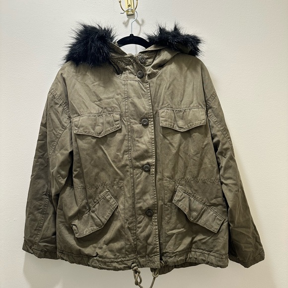 AMERICAN EAGLE MILITARY PARKA JACKET - Picture 3 of 5